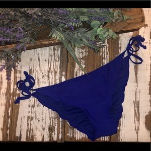 Royal blue cheeky bikini bottoms